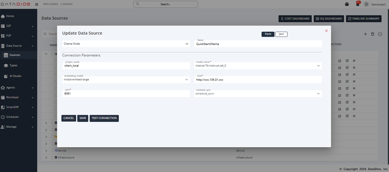 Update Ollama Data Source