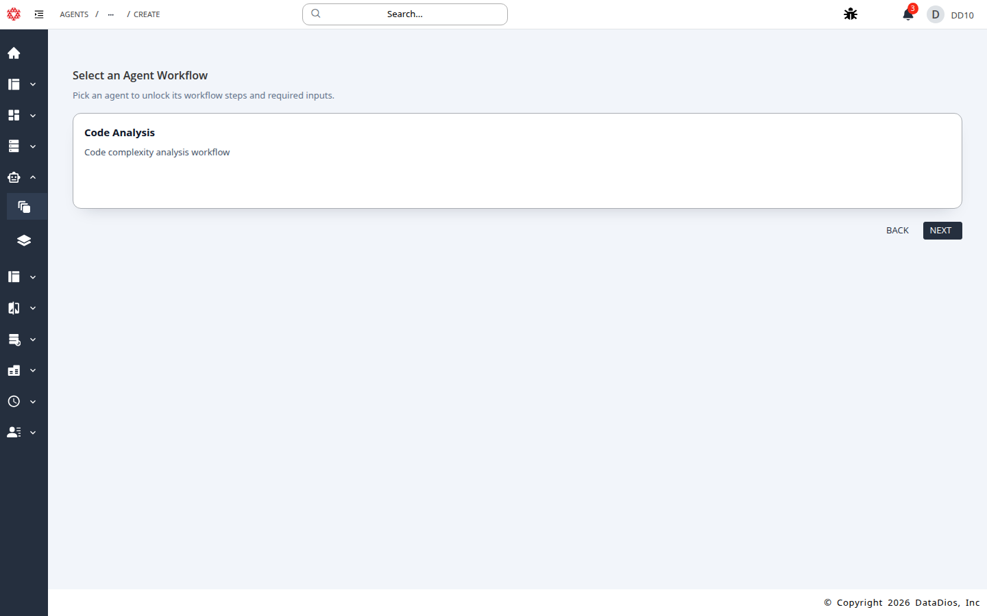 Code Analysis selected