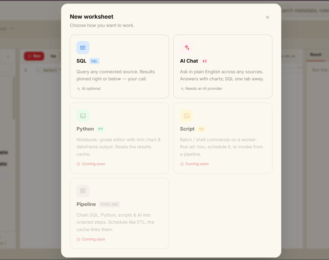 New Worksheet picker