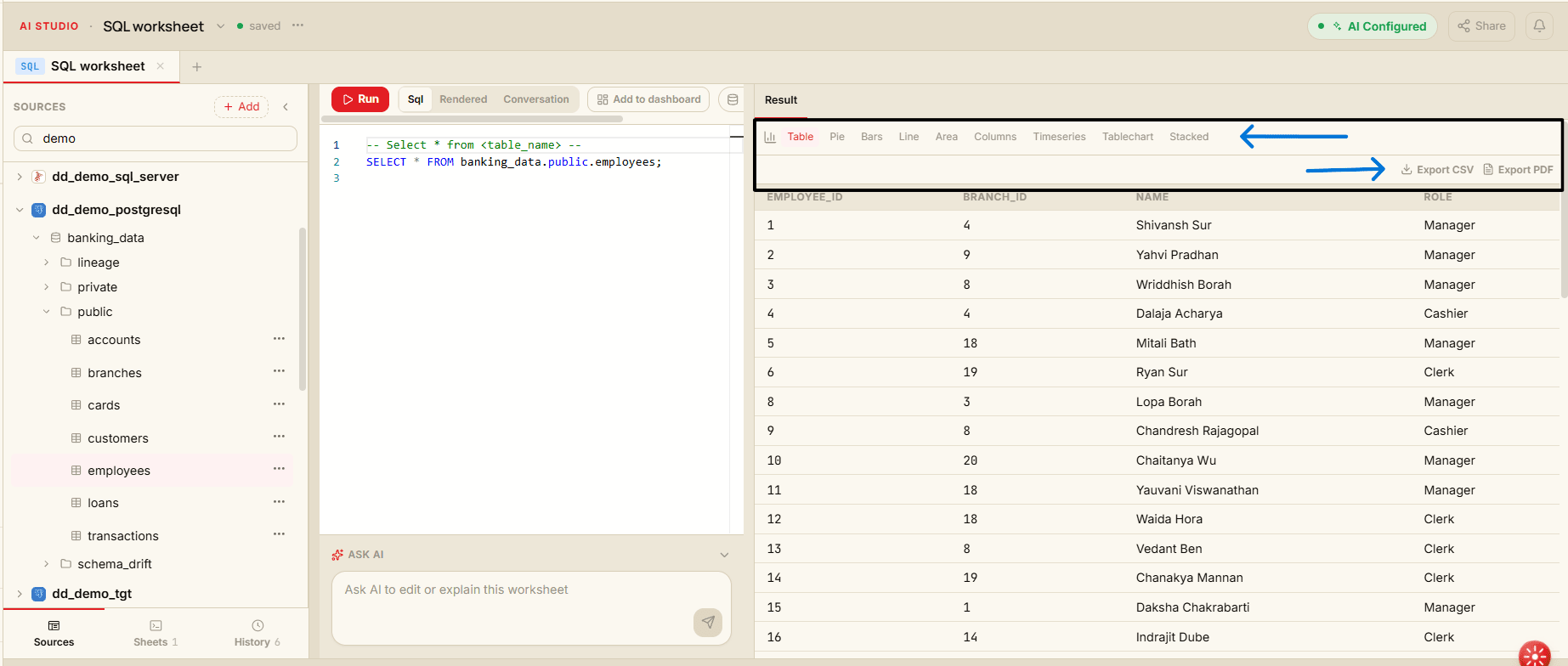 Result viewer