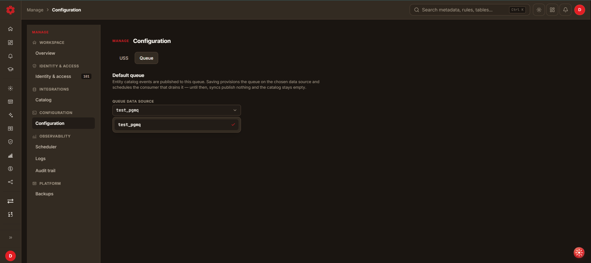 Default queue