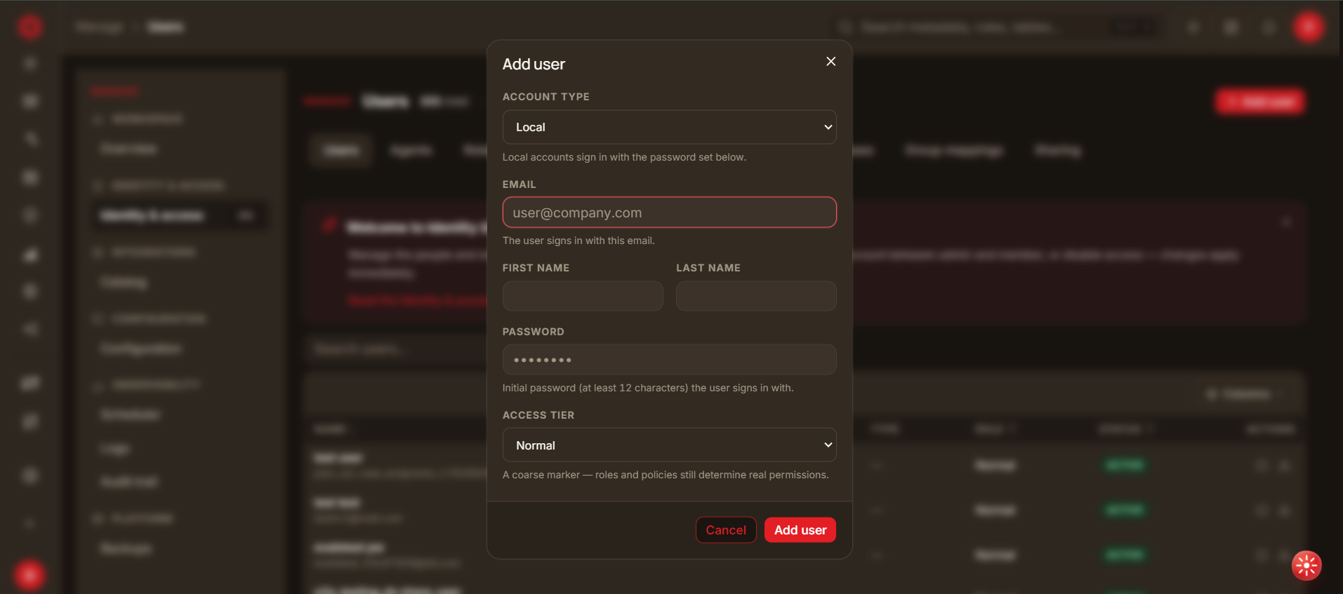 Add user