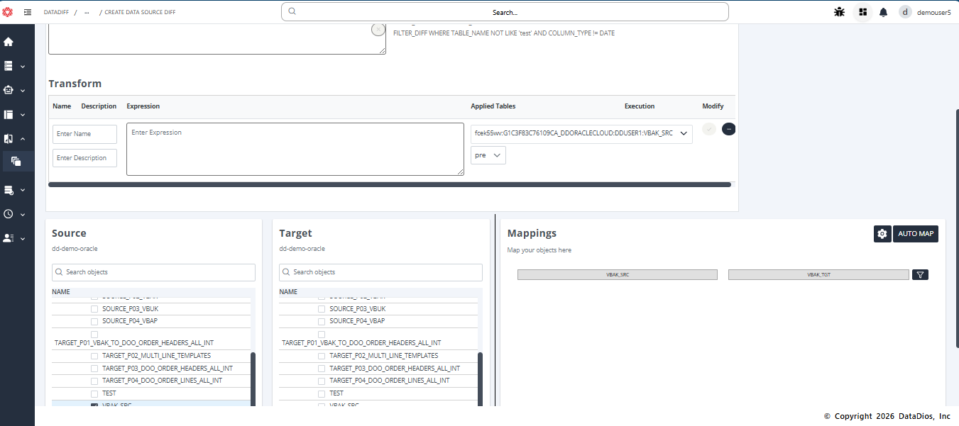 Click on Transform Plus Icon