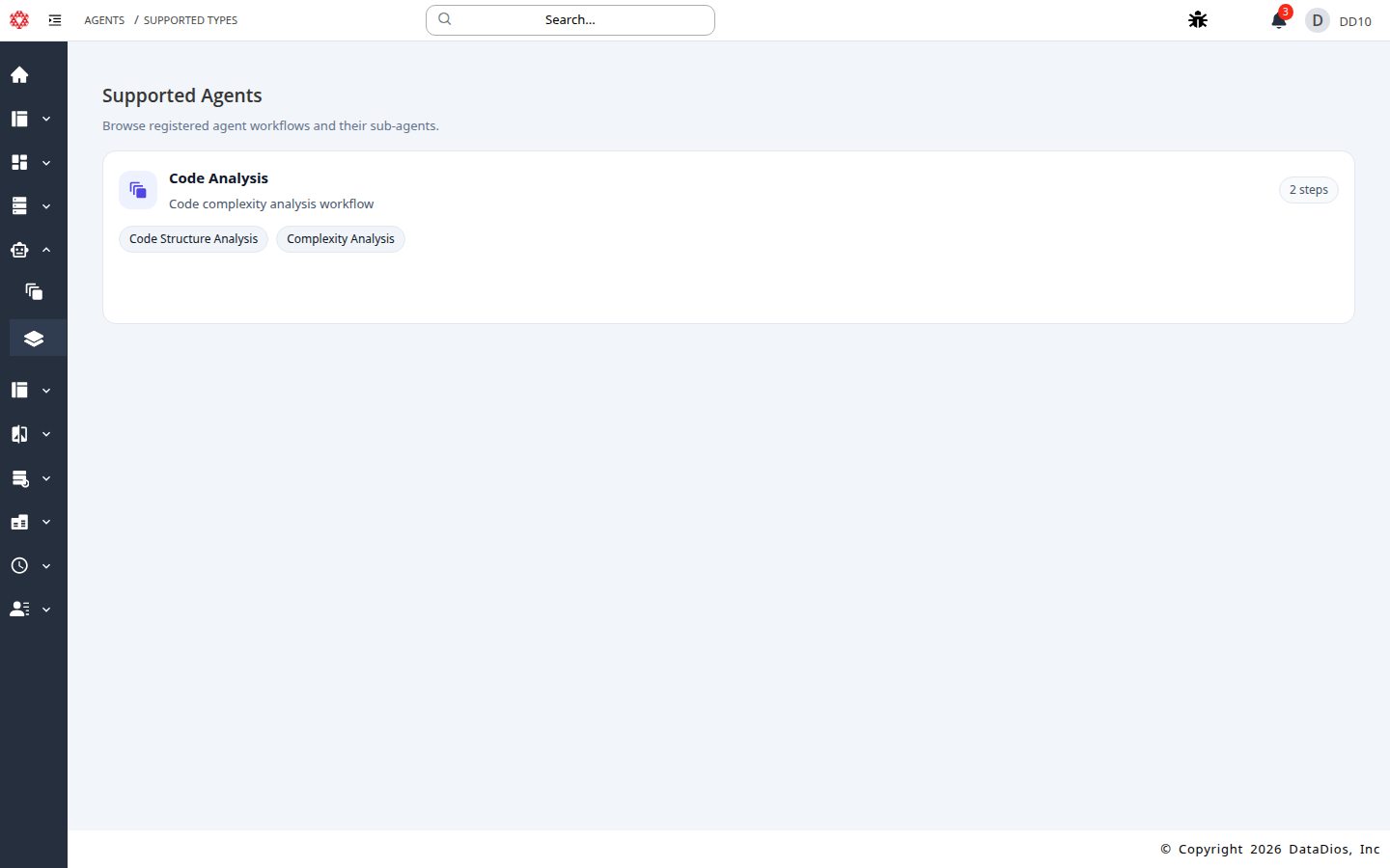 Supported Agents page