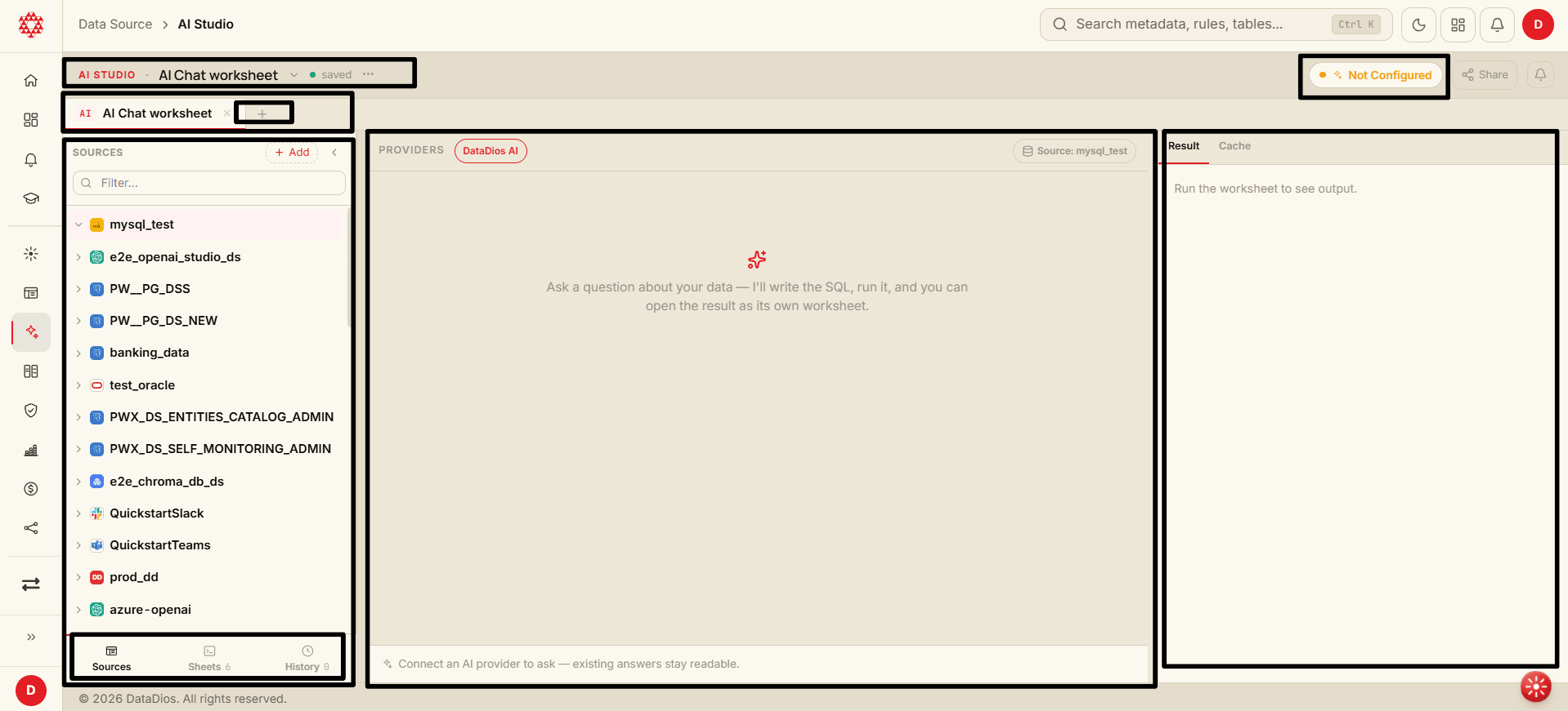 AI Studio main interface